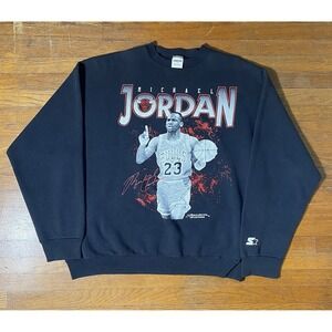 Vintage 1989 Michael Jordan Starter‎ Crewneck Sweatshirt Men's XL